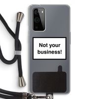 Not your business: OnePlus 9 Pro Transparant Hoesje met koord