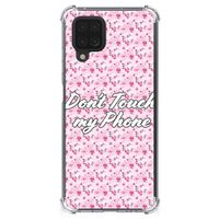 Samsung Galaxy A12 Anti Shock Case Flowers Pink DTMP