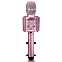 Bluetooth® Karaoke microfoon met speaker en verlichting Lenco Roze - thumbnail