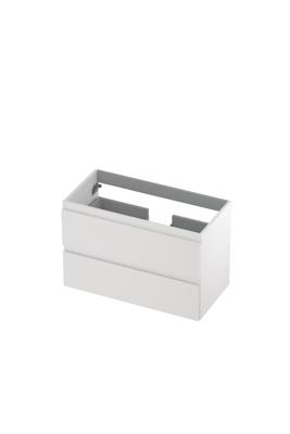 Onderkast INK 2 laden greeploos gelakt 80 cm x 40 cm x 52 cm Mat wit 1241010