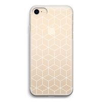 Zwart-witte kubussen: iPhone 7 Transparant Hoesje