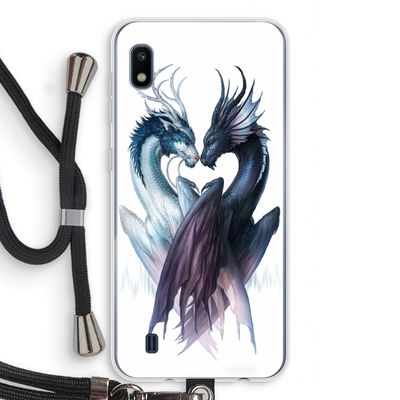 Yin Yang Dragons: Samsung Galaxy A10 Transparant Hoesje met koord