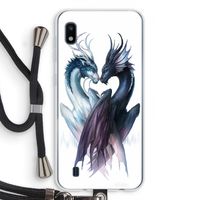 Yin Yang Dragons: Samsung Galaxy A10 Transparant Hoesje met koord