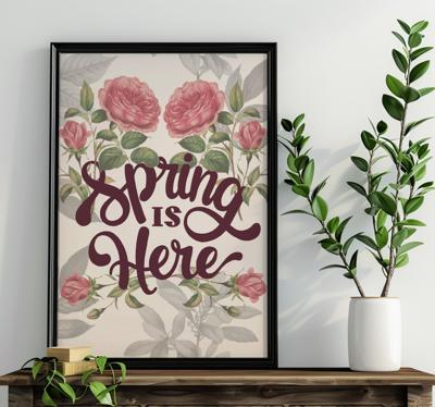 Het is lente poster bloem