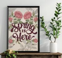 Het is lente poster bloem