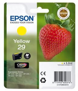 Epson Strawberry 29 Y inktcartridge 1 stuk(s) Origineel Normaal rendement Geel