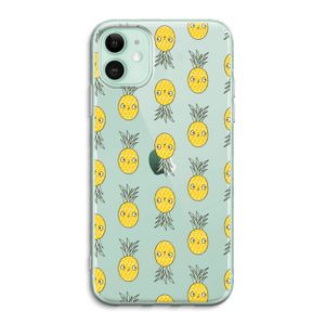 Ananas: iPhone 11 Transparant Hoesje