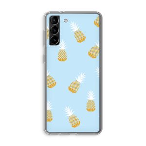 Ananasjes: Samsung Galaxy S21 Plus Transparant Hoesje