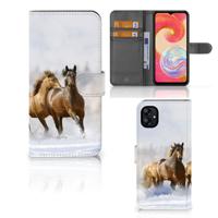 Samsung Galaxy A04e | Telefoonhoesje | Met pasjeshouder | Paarden