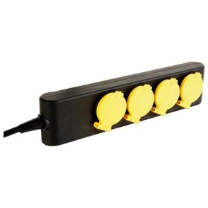 4-Voudige IP44 stekkerdoos met randaarde