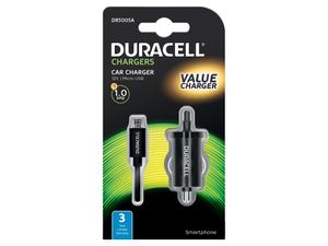 Duracell DR5005A oplader voor mobiele apparatuur E-book lezer, Smartphone Zwart Sigarettenaansteker Auto