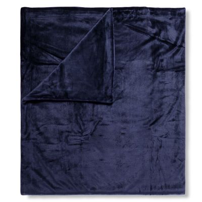 Hip Plaid Effen Denimblauw 160x180 cm