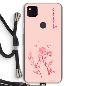 Giving Flowers: Pixel 4a 5G Transparant Hoesje met koord