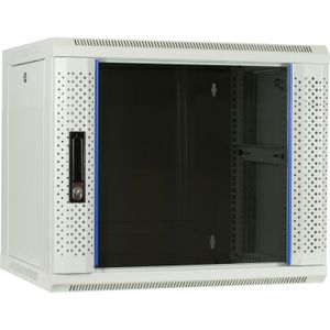 DSI 9U witte wandkast met glazen deur - DS6409W server rack 600 x 450 x 500mm