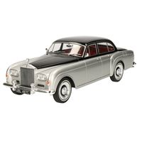 Modelauto/schaalmodel Rolls Royce Silver Cloud III - zilver/zwart - schaal 1:18/30 x 10 x 9 cm