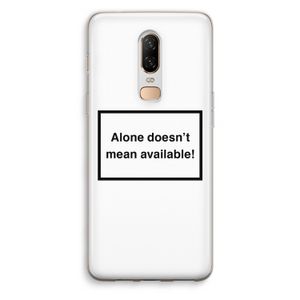 Alone: OnePlus 6 Transparant Hoesje