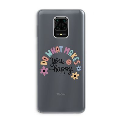 Happy days: Xiaomi Redmi Note 9 Pro Transparant Hoesje