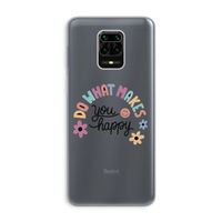 Happy days: Xiaomi Redmi Note 9 Pro Transparant Hoesje