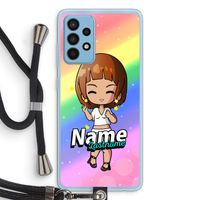 Chibi Maker vrouw: Samsung Galaxy A52 Transparant Hoesje met koord