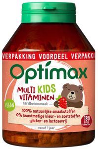 Optimax Kinder multi aardbei (180 Kauwtab)