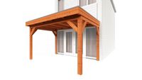Tijdelijk 15% korting | Aanbouwveranda Ancona 555x330 cm - plat dak model rechts- - Hout- Trendhout