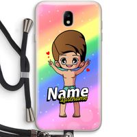 Chibi Maker man: Samsung Galaxy J7 (2017) Transparant Hoesje met koord