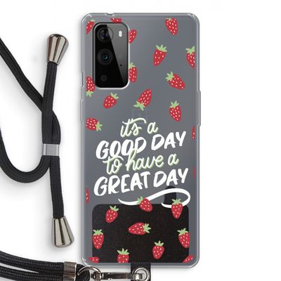 Don't forget to have a great day: OnePlus 9 Pro Transparant Hoesje met koord