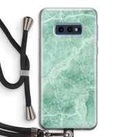 Groen marmer: Samsung Galaxy S10e Transparant Hoesje met koord Groen marmer: Samsung Galaxy S10e Transparant Hoesje met koord