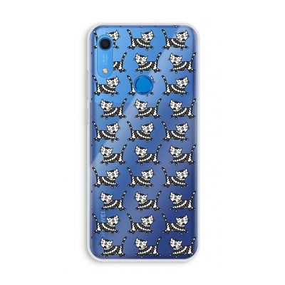 Zwarte poes: Huawei Y6s Transparant Hoesje
