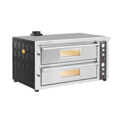Elektrische pizzaoven - 6+6 x 33 cm - 2 kamers - 13 200 W - 400 V - vuurvaste steen - Royal Catering