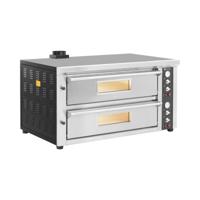 Elektrische pizzaoven - 6+6 x 33 cm - 2 kamers - 13 200 W - 400 V - vuurvaste steen - Royal Catering