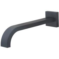 Wiesbaden Baduitloop - Vierkant - 25cm - 1/2inch - Mat Zwart Wiesbaden Baduitloop - Vierkant - 25cm - 1/2inch - Mat Zwart
