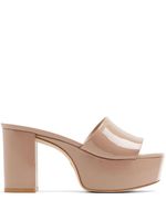 Stuart Weitzman mules en cuir à bout rond 95 mm - Tons neutres - thumbnail