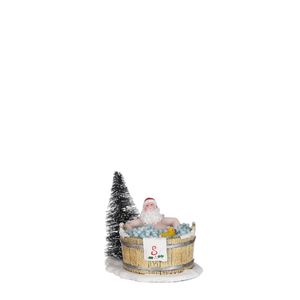 Santa in hot tub - l9xw6,5xh6,5cm - Luville