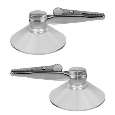 Zuignap clips - Set van 6x stuks - met krokodillen ophang klem van 4 cm - Versieringen / feestartike Zuignap clips - Set van 6x stuks - met krokodillen ophang klem van 4 cm - Versieringen / feestartike