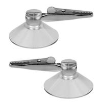 Zuignap clips - Set van 6x stuks - met krokodillen ophang klem van 4 cm - Versieringen / feestartike