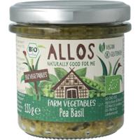 Allos Farm vegetables doperwten & basilicum bio