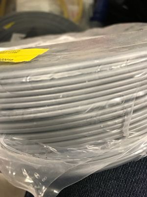 Tweelingsnoer 2x0,75 zilver grijs 100 meter