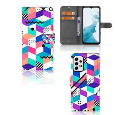 Samsung Galaxy A23 | Book Case | Blokken Kleurrijk