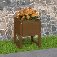 VidaXL Plantenbak 40x40x52,5 cm massief grenenhout honingbruin