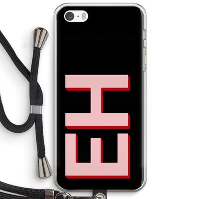 Monogram: iPhone 5 / 5S / SE Transparant Hoesje met koord