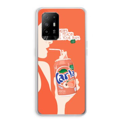 Peach please!: Oppo A94 5G Transparant Hoesje