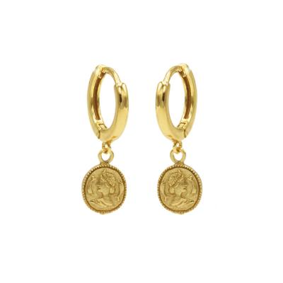 Karma Oorringen Hinged Hoops Coin Goud
