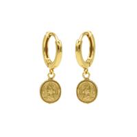 Karma Oorringen Hinged Hoops Coin Goud