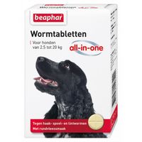 Beaphar Wormmiddel all-in-one (2,5 - 20 kg) hond 6 tabletten - thumbnail