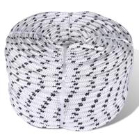 Boottouw gevlochten 6 mm 500 m polyester wit