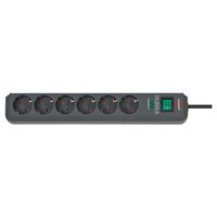 Brennenstuhl 1159710 Eco-Line PDU Stekkerdoos 6 Sockets met Schakelaar en Overspanningsbeveiliging Zwart -1,5 meter - thumbnail