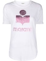 MARANT ÉTOILE t-shirt en lin à logo imprimé - Blanc