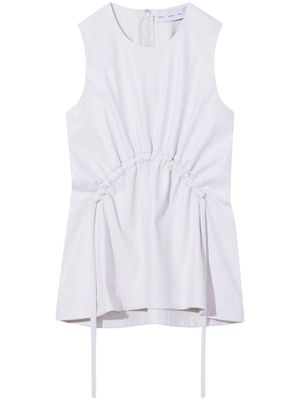 Proenza Schouler White Label haut en cuir artificiel à lien de resserrage - Blanc