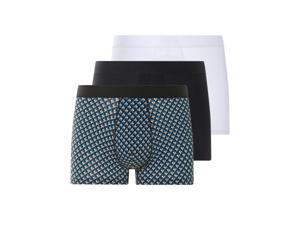 LIVERGY 3 stuks heren boxershorts (zwart/wit/geometrisch, XL)